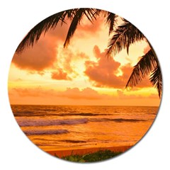 Sunset Beauty Magnet 5  (round) by LW323