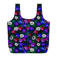Watercolor Flowers  Bindweed  Liana Full Print Recycle Bag (l) by SychEva