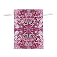Pink Marbling Symmetry Lightweight Drawstring Pouch (m) by kaleidomarblingart