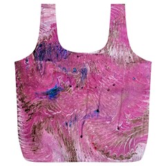 Pink Feathers Full Print Recycle Bag (xl) by kaleidomarblingart