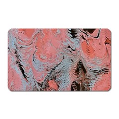 Pink Arabesque Magnet (rectangular) by kaleidomarblingart