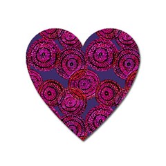 Unusual Circles  Abstraction Heart Magnet by SychEva