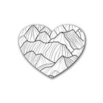 Mountains Rubber Coaster (Heart)  Front