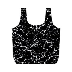Black And White Grunge Abstract Print Full Print Recycle Bag (m) by dflcprintsclothing