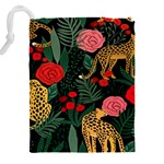 Leopardrose Drawstring Pouch (4XL) Back