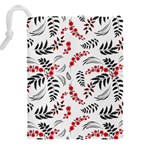 Folk floral pattern. Flowers abstract surface design. Seamless pattern Drawstring Pouch (4XL) Back