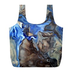 Flowing Patterns Full Print Recycle Bag (l) by kaleidomarblingart
