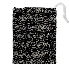 Neon Geometric Pattern Design Drawstring Pouch (4xl) by dflcprintsclothing