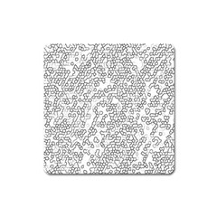 Neon Geometric Pattern Design 2 Square Magnet by dflcprintsclothing