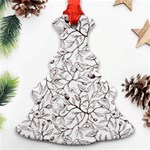 Pencil Flowers Seamless Pattern Christmas Tree Ornament (Two Sides) Back