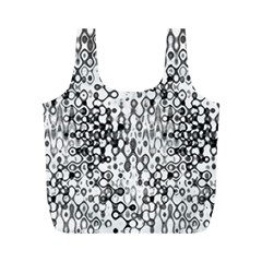 White And Black Modern Abstract Design Full Print Recycle Bag (m) by dflcprintsclothing