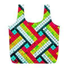 Pop Art Mosaic Full Print Recycle Bag (l) by essentialimage365
