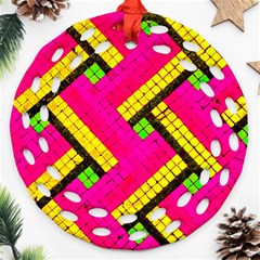 Pop Art Mosaic Ornament (round Filigree) by essentialimage365