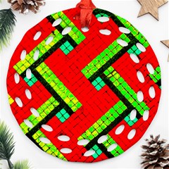 Pop Art Mosaic Ornament (round Filigree) by essentialimage365