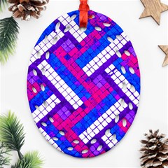 Pop Art Mosaic Ornament (oval Filigree) by essentialimage365