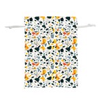 Abstract Seamless Pattern Lightweight Drawstring Pouch (L) Back
