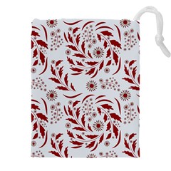 Folk Flowers Art Pattern Floral Abstract Surface Design  Seamless Pattern Drawstring Pouch (4xl) by Eskimos