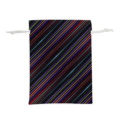 Dark Multicolored Striped Print Design Dark Multicolored Striped Print Design Lightweight Drawstring Pouch (l) by dflcprintsclothing
