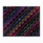 Dark Multicolored Mosaic Pattern Small Glasses Cloth (2 Sides) Back