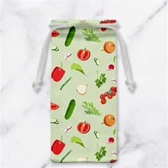 Seamless Pattern With Vegetables  Delicious Vegetables Jewelry Bag by SychEva