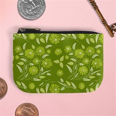 Folk Flowers Art Pattern  Mini Coin Purse by Eskimos