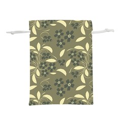 Folk Flowers Art Pattern  Lightweight Drawstring Pouch (m) by Eskimos