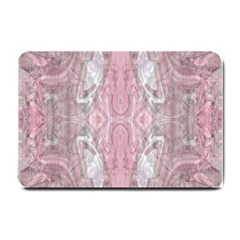 Pink Arabesque Small Doormat  by kaleidomarblingart