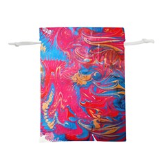 Abstract Flames Lightweight Drawstring Pouch (l) by kaleidomarblingart