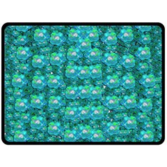 Big Roses In The Forest Fleece Blanket (large)  by pepitasart