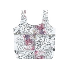 Mixed Media Ink Drawing Full Print Recycle Bag (s) by kaleidomarblingart
