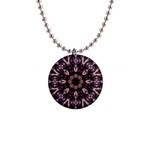 Rose Gold Mandala 1  Button Necklace Front