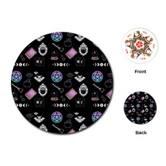 Witch Goth Pastel Pattern Playing Cards Single Design (round) by NerdySparkleGoth