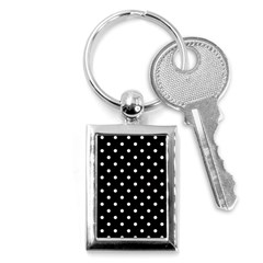 1950 Black White Dots Key Chain (rectangle) by SomethingForEveryone