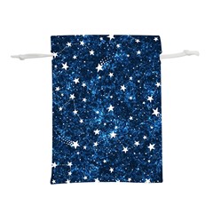 Dark Blue Stars Lightweight Drawstring Pouch (s) by AnkouArts