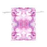 Pink Abstract Repeats Lightweight Drawstring Pouch (M) Front