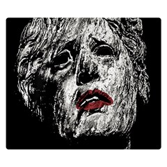 Creepy Head Sculpture Artwork Double Sided Flano Blanket (small)  by dflcprintsclothing