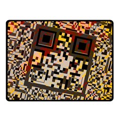Root Humanity Bar And Qr Code Combo In Brown Fleece Blanket (small) by WetdryvacsLair
