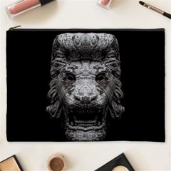 Creepy Lion Head Sculpture Artwork 2 Cosmetic Bag (xxxl) by dflcprintsclothing