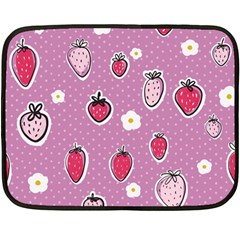 Juicy Strawberries Double Sided Fleece Blanket (mini)  by SychEva