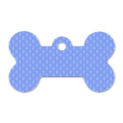 Soft Pattern Blue Dog Tag Bone (two Sides) by PatternFactory