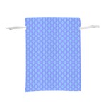 Soft Pattern Blue Lightweight Drawstring Pouch (L) Back