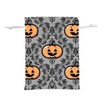 Pumpkin Pattern Lightweight Drawstring Pouch (L) Back
