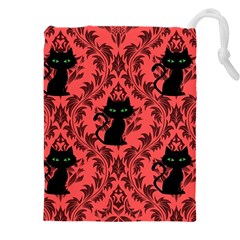 Cat Pattern Drawstring Pouch (4xl) by NerdySparkleGoth
