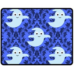 Ghost Pattern Fleece Blanket (medium)  by NerdySparkleGoth