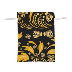 Folk Flowers Pattern Floral Surface Lightweight Drawstring Pouch (m) by Eskimos