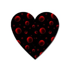 Red Drops On Black Heart Magnet by SychEva
