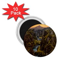 Landscape-cannon-river-mountain 1 75  Magnets (10 Pack)  by Sudhe