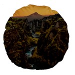 Landscape-cannon-river-mountain Large 18  Premium Round Cushions Back