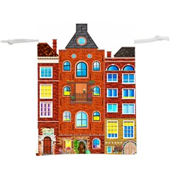 Town-buildings-old-brick-building  Lightweight Drawstring Pouch (xl) by Sudhe