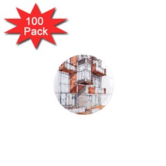 Rag-flats-onion-flats-llc-architecture-drawing Graffiti-architecture 1  Mini Magnets (100 Pack)  by Sudhe